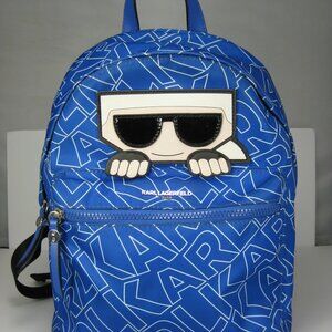 EUC Karl Lagerfeld Paris Small Backpack Amour Nylon Blue